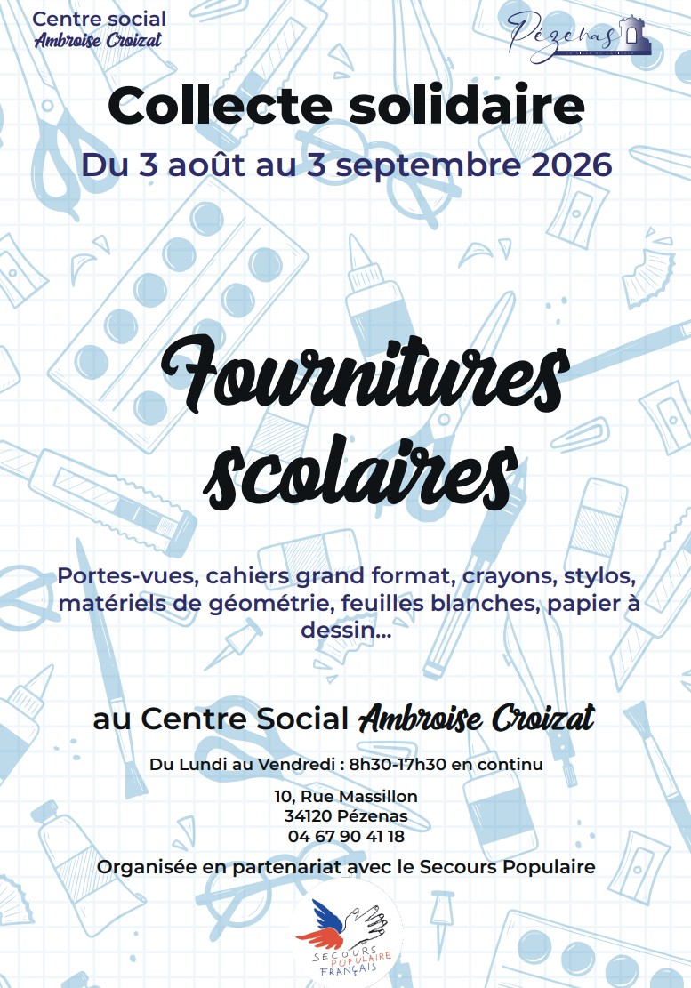 Rentrée scolaire : la Ville lance une collecte solidaire de fournitures